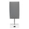 Simple Designs 14.5&#x22; Rectangle Shade White Base Lamp with USB Charging Port